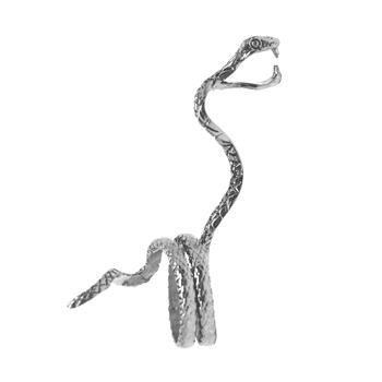  THE SMOKING SNAKE CHARMER SILVER JOINT HOLDER RING