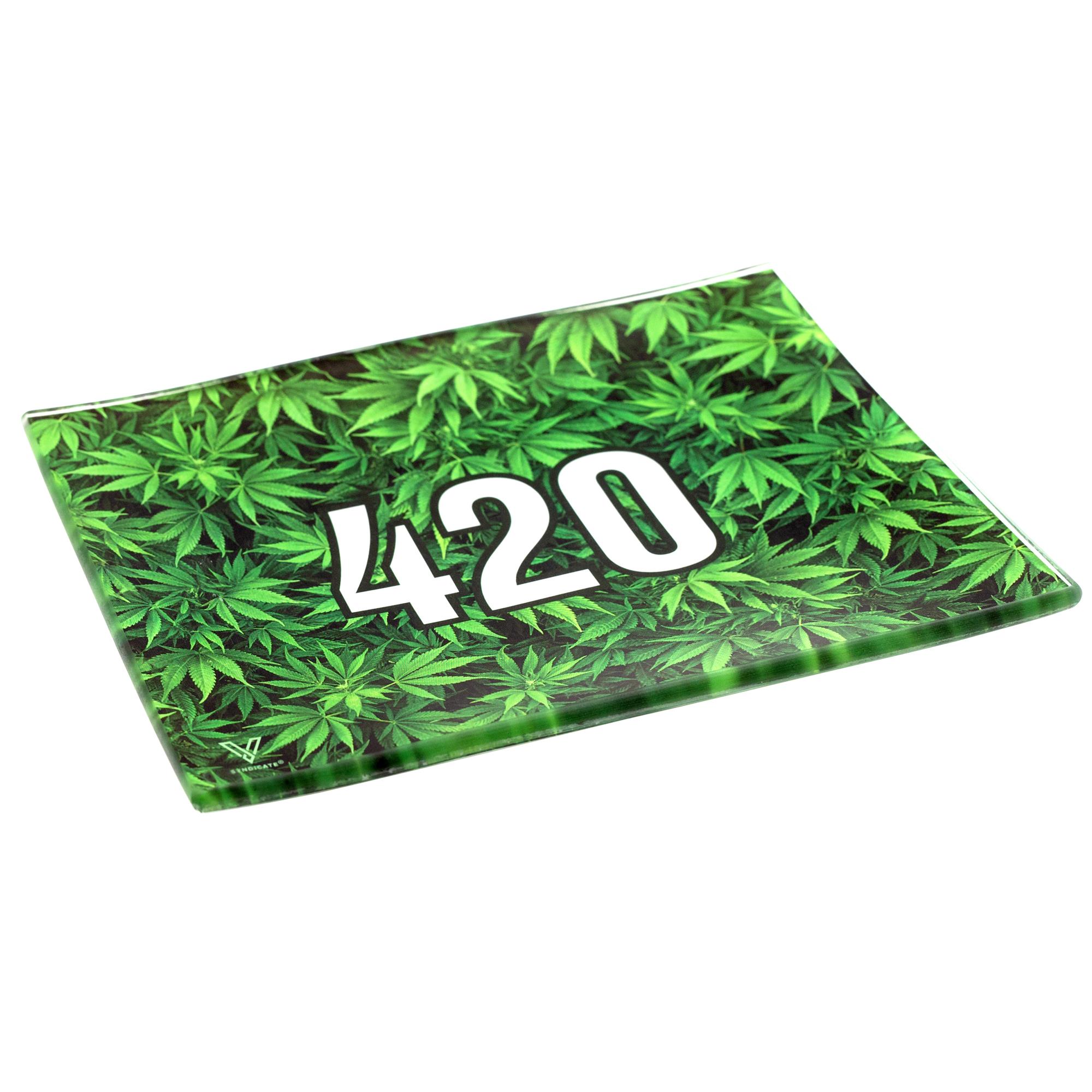 420 GREEN GLASS TRAY