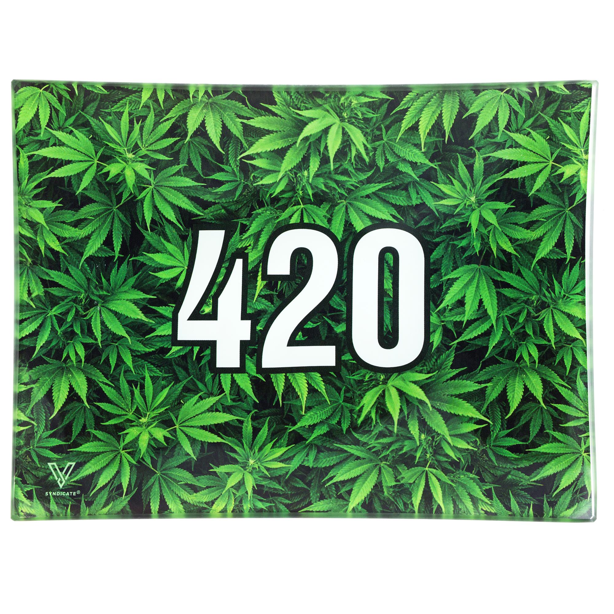 420 GREEN GLASS TRAY