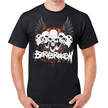 BornBroken Five Skulls T-Shirt