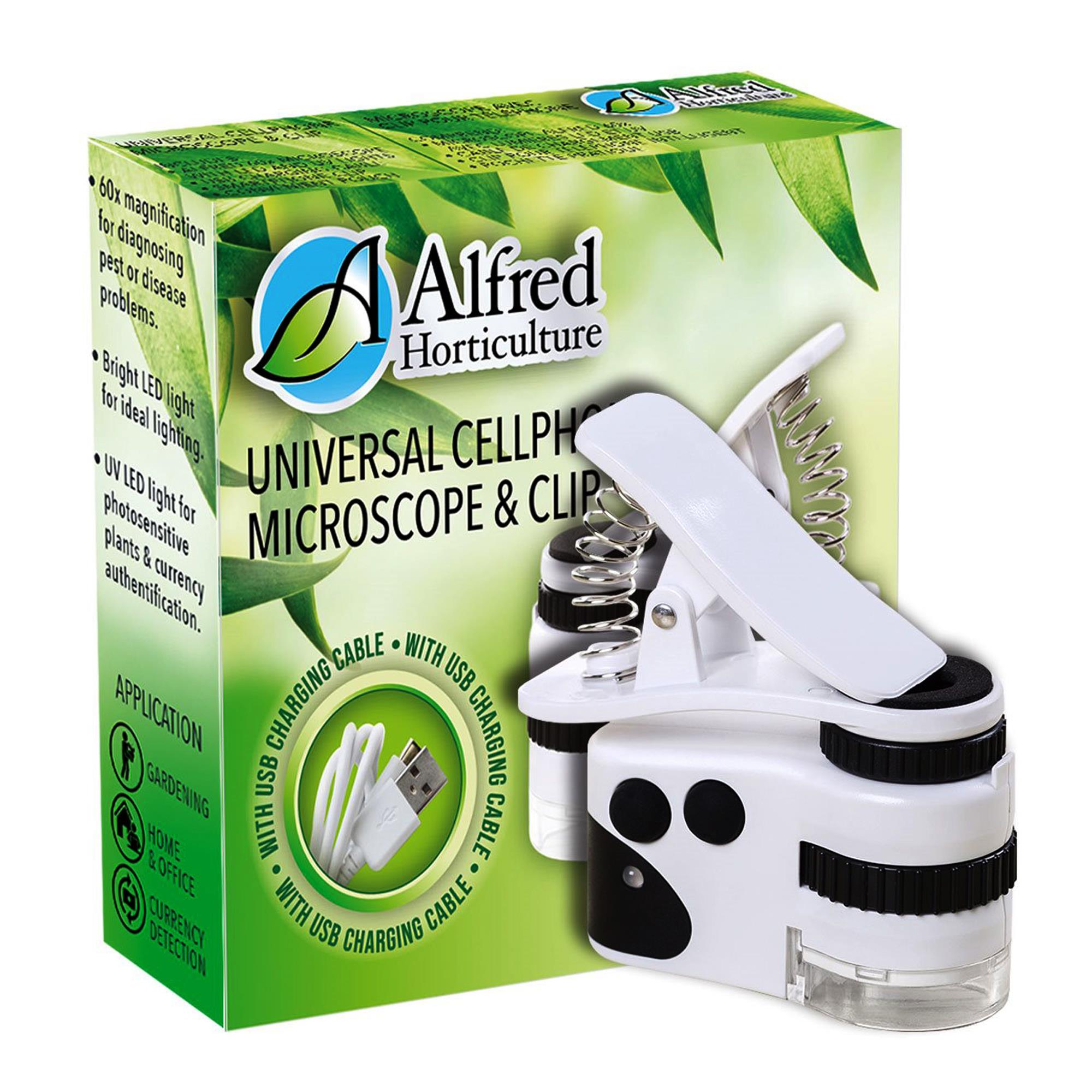 ALFRED HORTICULTURE UNIVERSAL CELLPHONE LED MICROSCOPE 60X