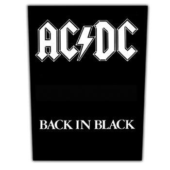 AC/DC Back in Black Backpatch