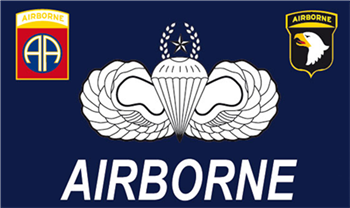  AIRBORNE PARACHUTIST BADGE FLAG
