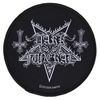 Dark Funeral Pentagram Logo With Inverted Crosses Patch Novelties ...