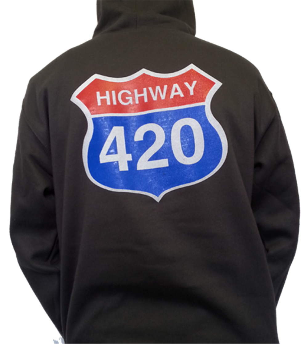 Download Generic Highway 420 Pullover Hoodie (Pocket Logo Front)