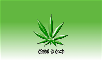  GREEN IS GOOD FLAG