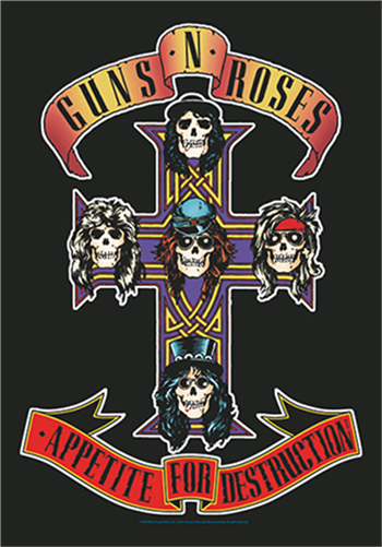 Guns N' Roses Cross Flag