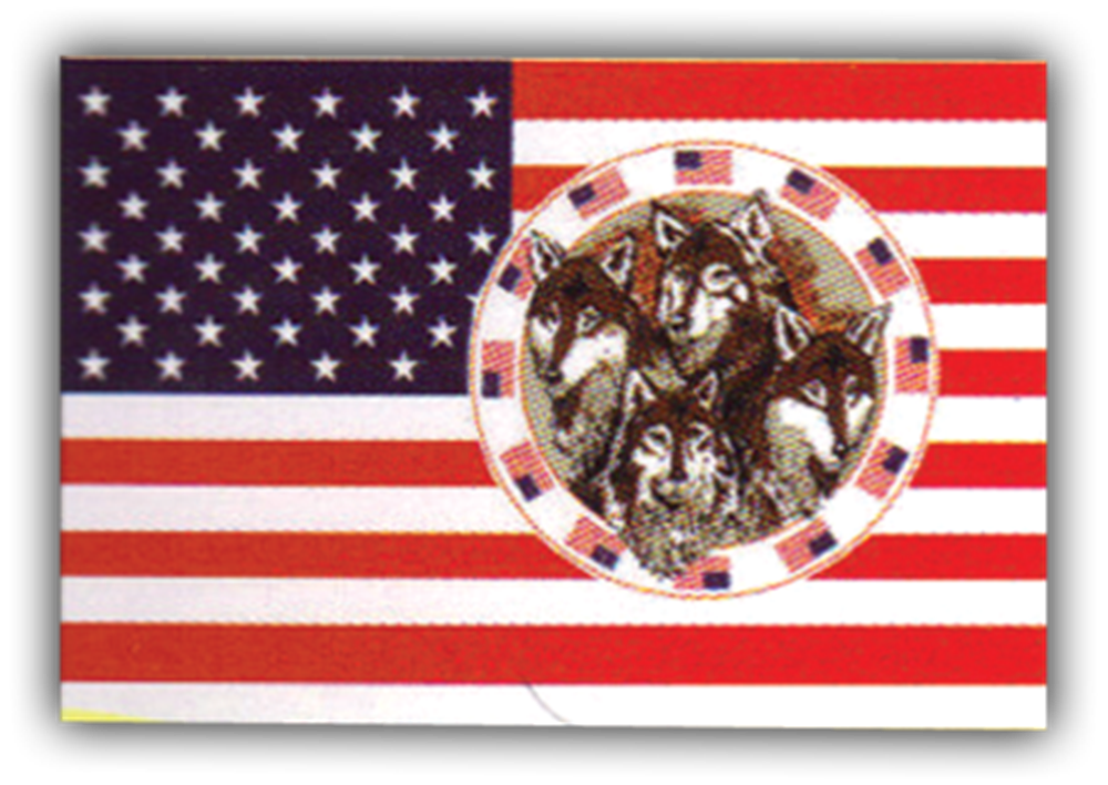 USA WOLF FLAG