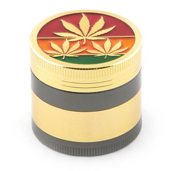  GOLD & SILVER LEAF RASTA GRINDER