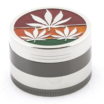  SILVER & GOLD LEAF RASTA GRINDER