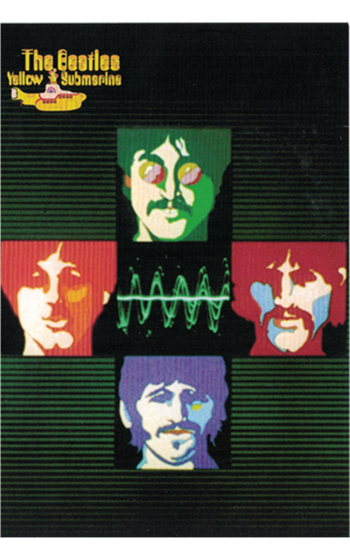 Beatles 4 Faces Postcard
