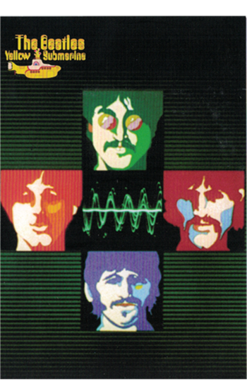 Beatles (The) 4 Faces Postcard