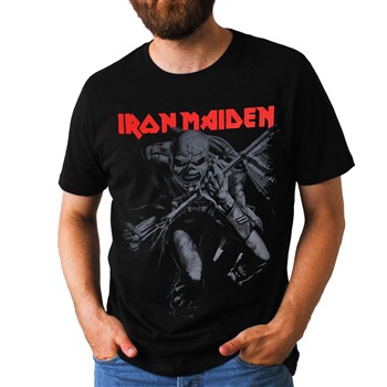 Iron Maiden 50 Trooper Crop Grey T-Shirt