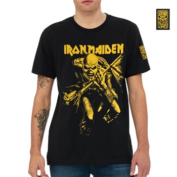 Iron Maiden 50 Trooper Crop [Yellow] T-Shirt