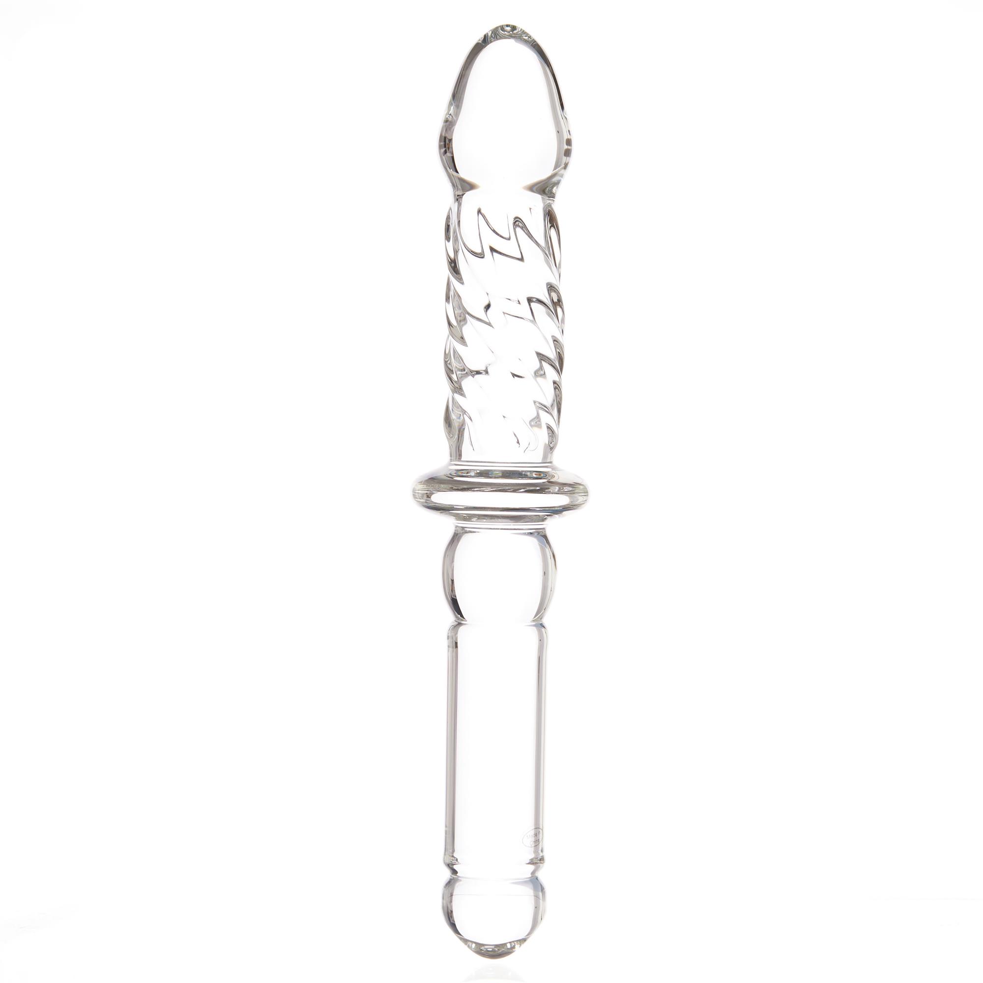 DOUBLE TROUBLE DOUBLE-SIDED GLASS DILDO