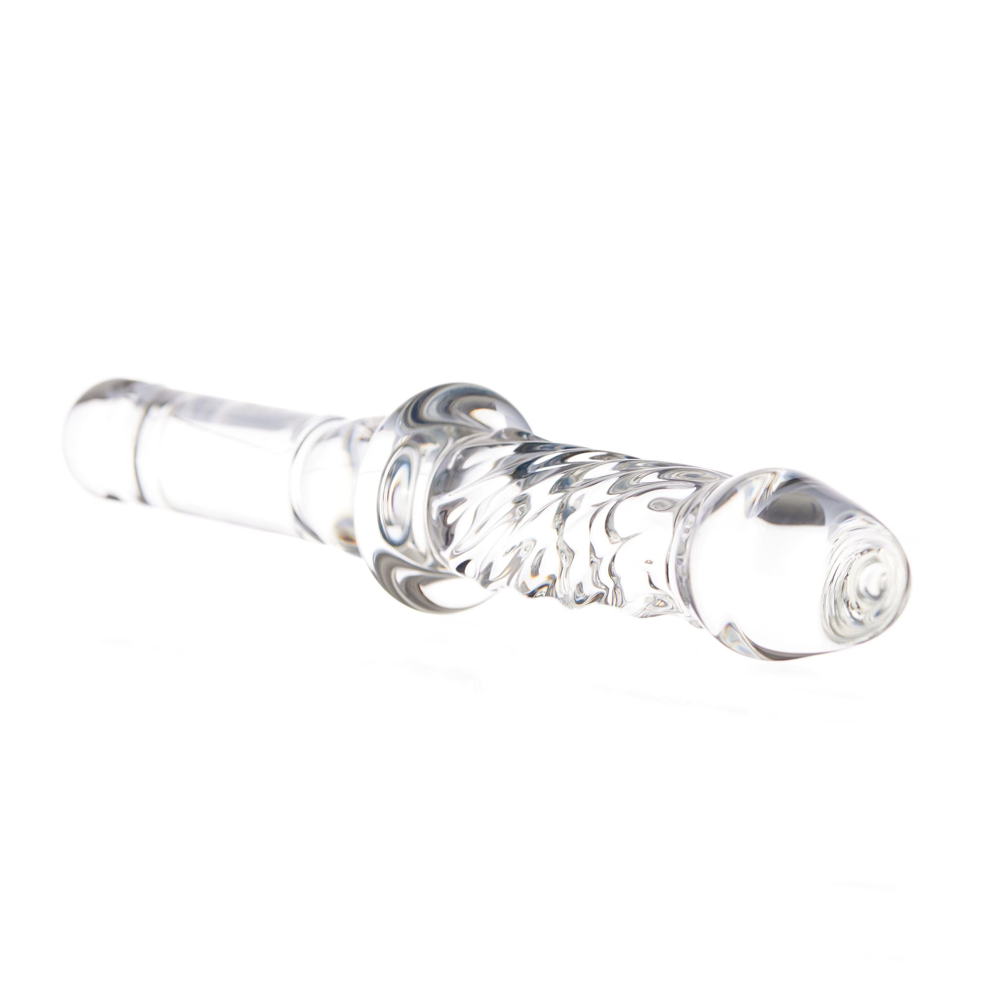 DOUBLE TROUBLE DOUBLE-SIDED GLASS DILDO