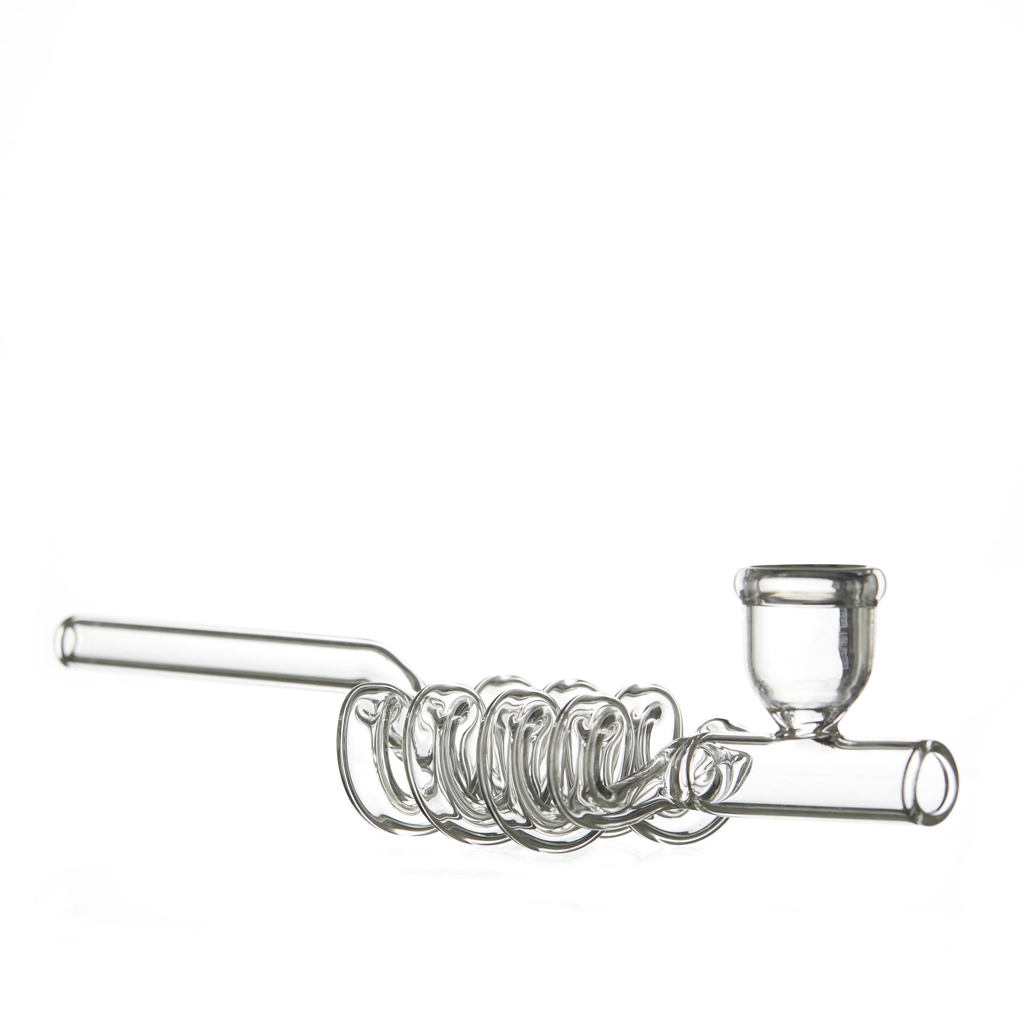 DOUBLE SPIRAL GLASS HAND PIPE