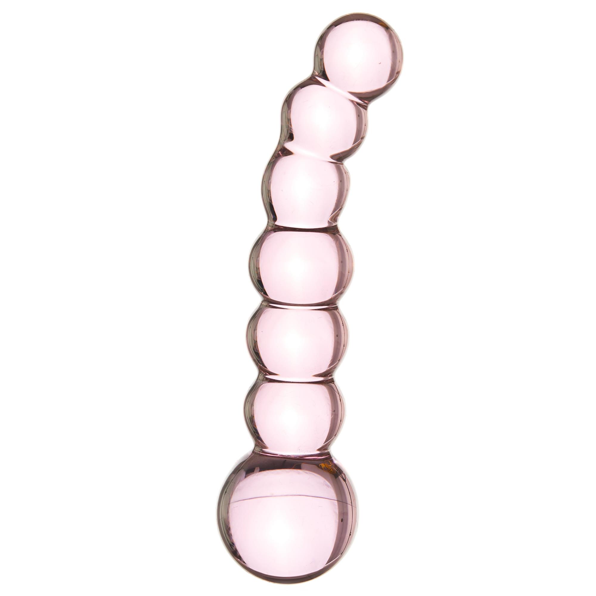 THE PINK BUBBLE GLASS DILDO