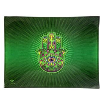  Hamsa (Green) Glass Tray