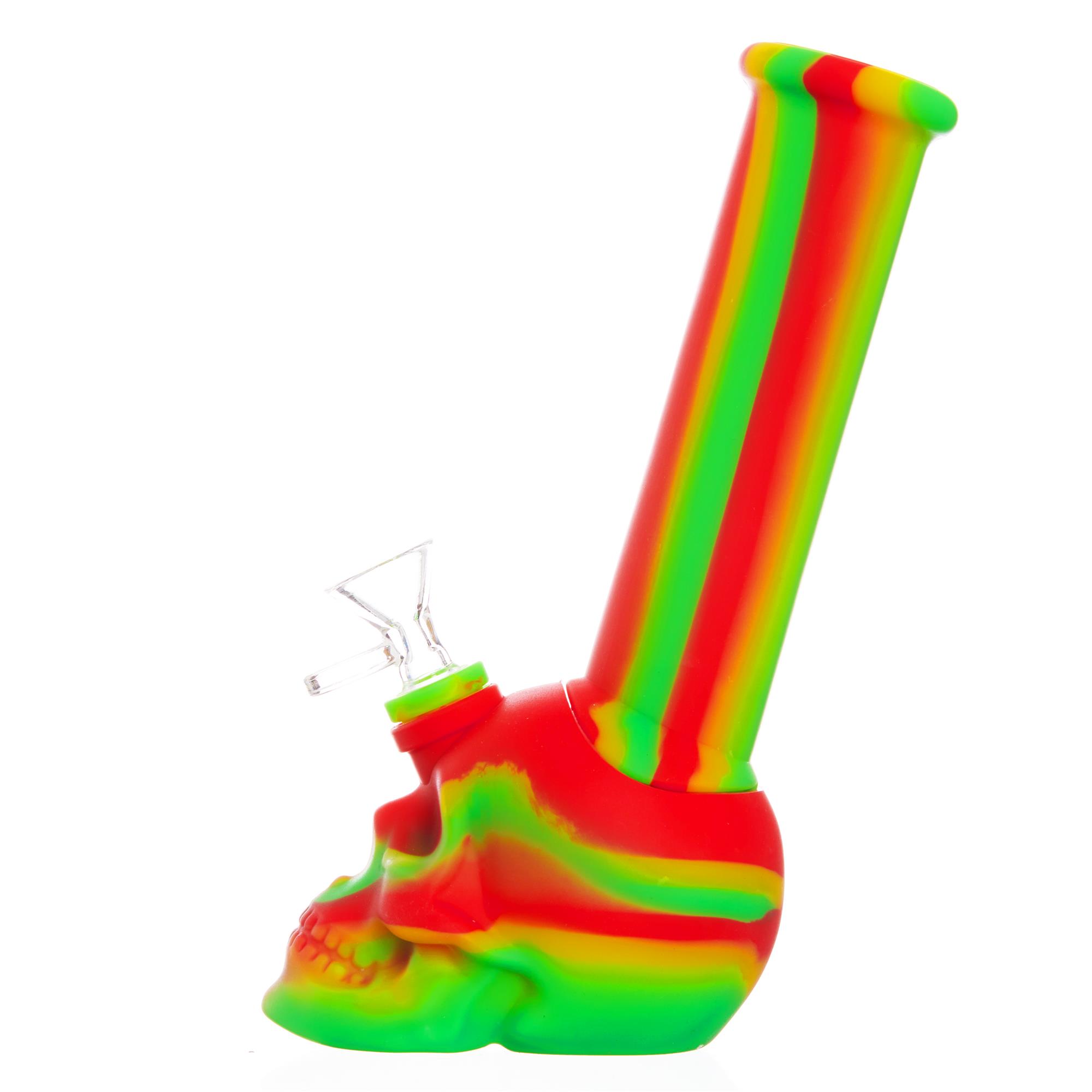 Silicone Skull Leaned Back Silicone Bong Bongs GoSensi