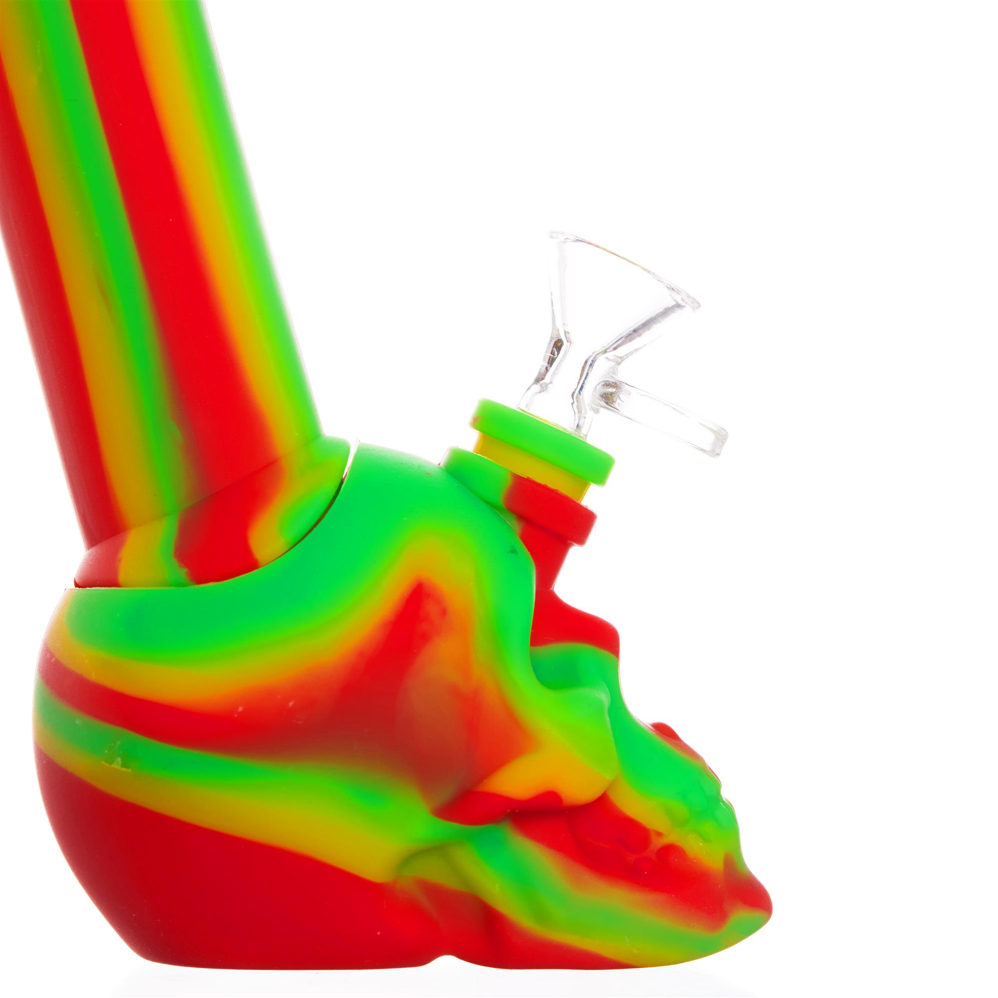 Silicone Skull Leaned Back Silicone Bong Bongs GoSensi