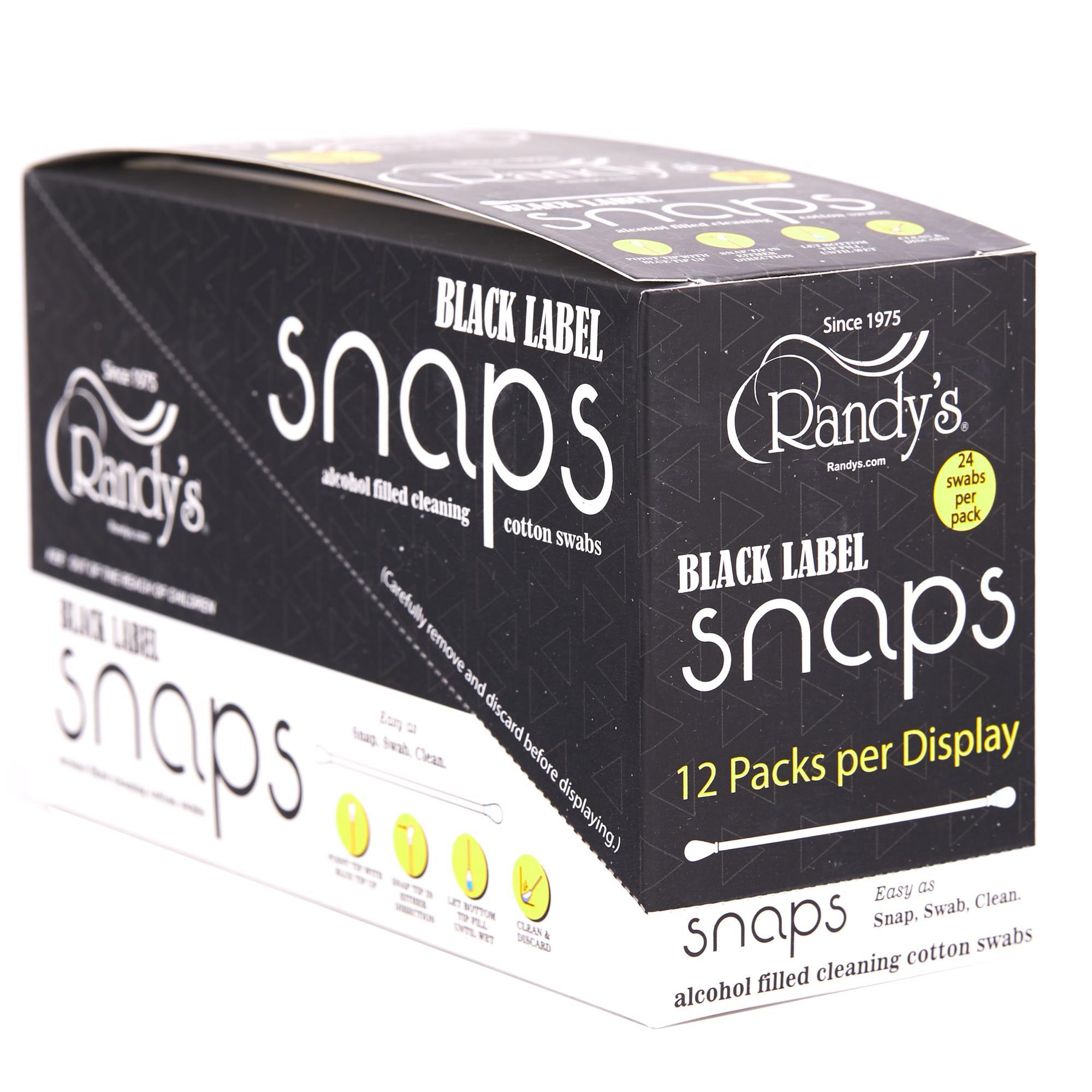 RANDY'S BLACK LABEL SNAPS ALCOHOL FILLED SWABS