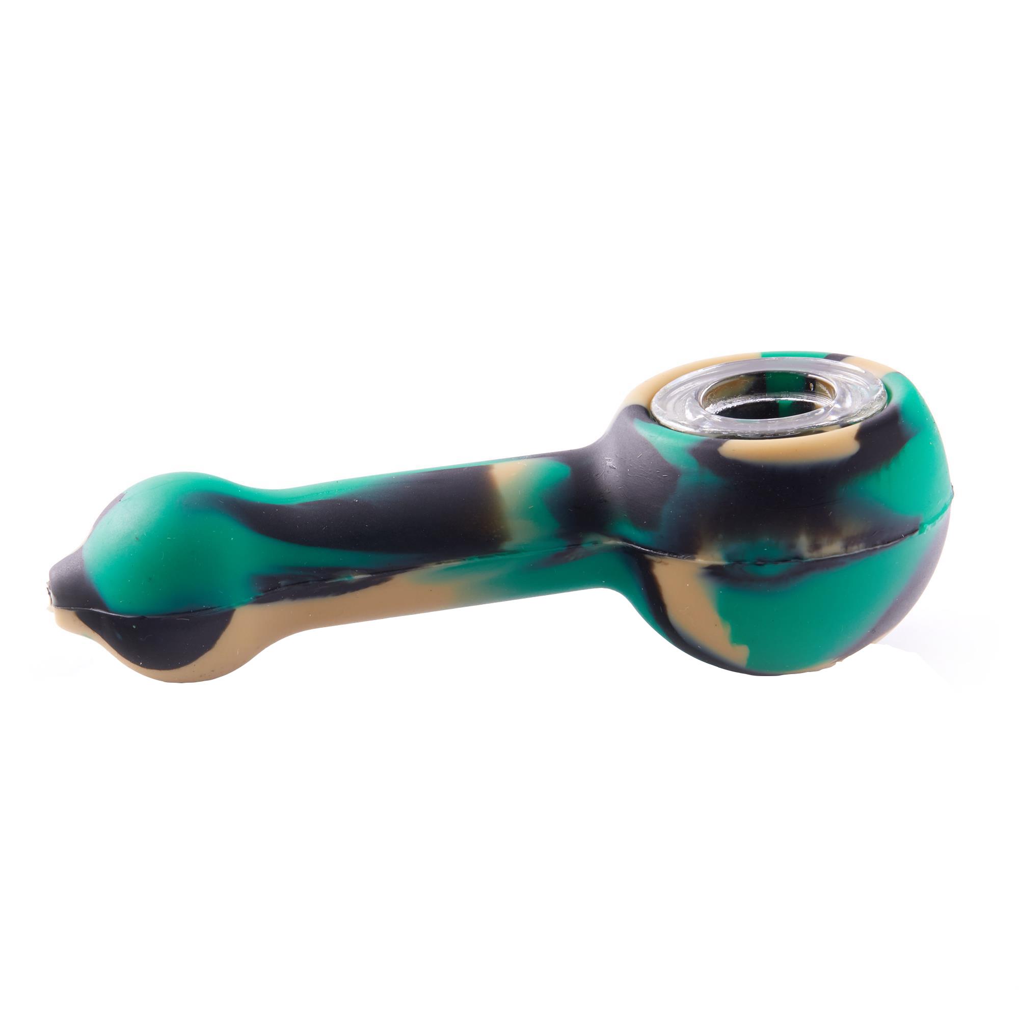 Glass Head Silicone Pipe Hand Pipe GoSensi