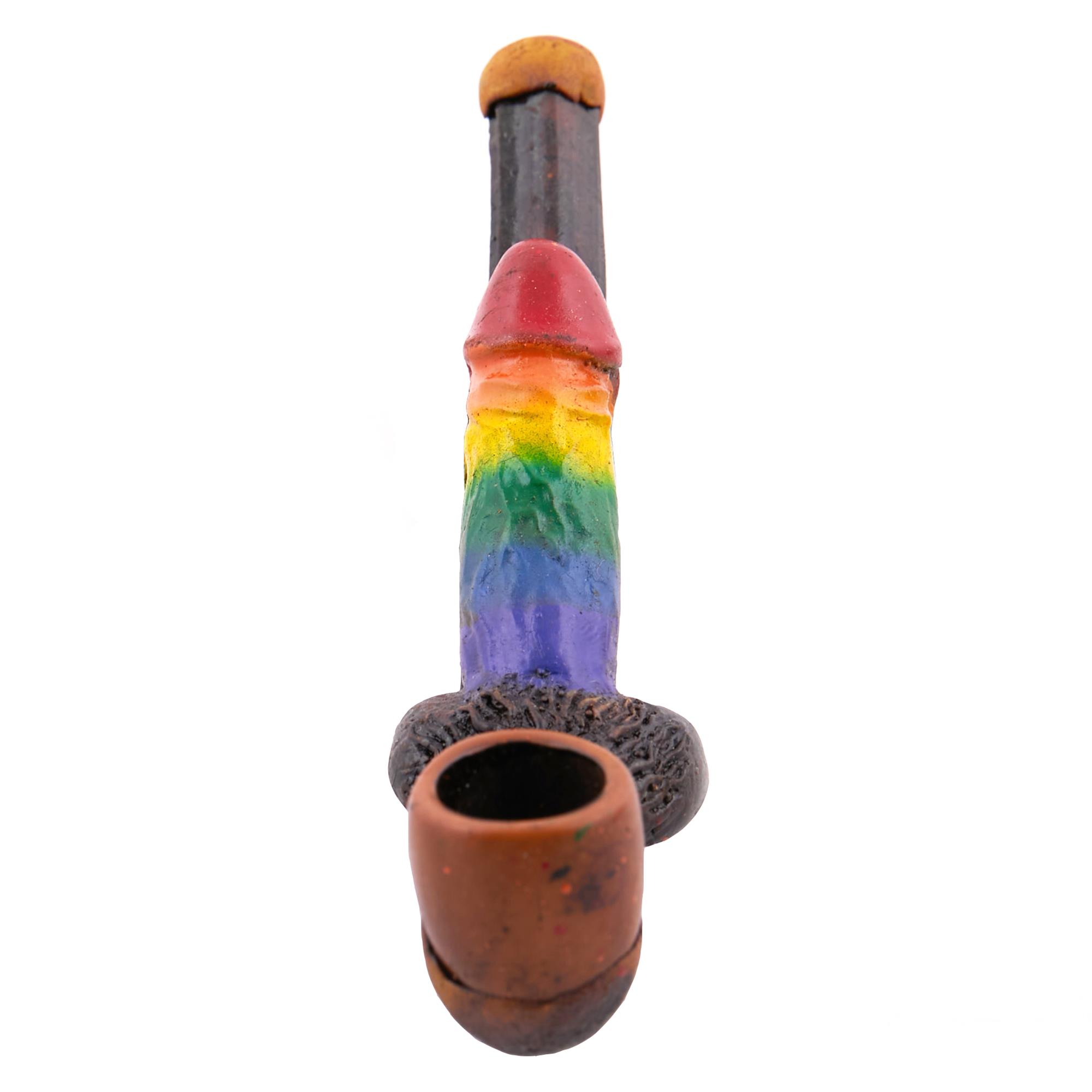 RAINBOW DING DONG PENIS HAND PIPE