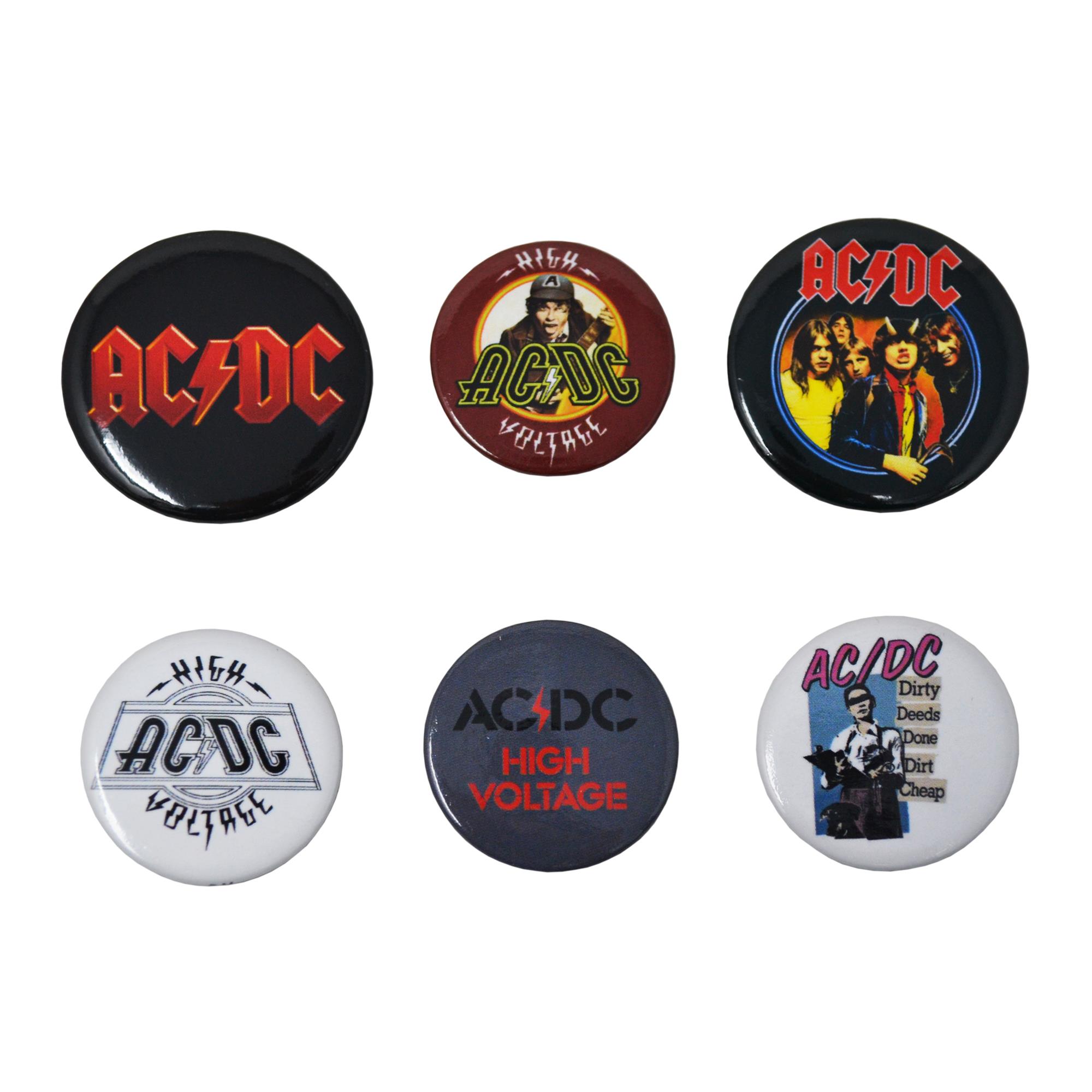 AC/DC - Button Badges - 6 pcs