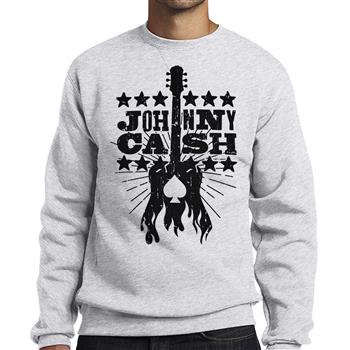 Johnny Cash Ace Guitar Crewneck Sweater