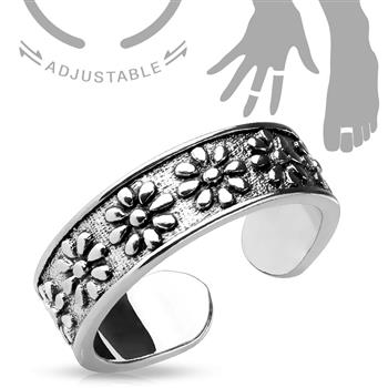  Adjustable Toe Ring / Mid Ring Flowers