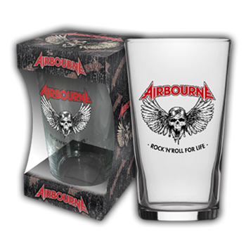 Airbourne Rock N Roll For Life Beer Glass