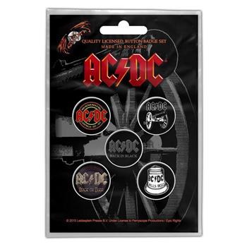 AC/DC Albums & Emblems Button Pin Set