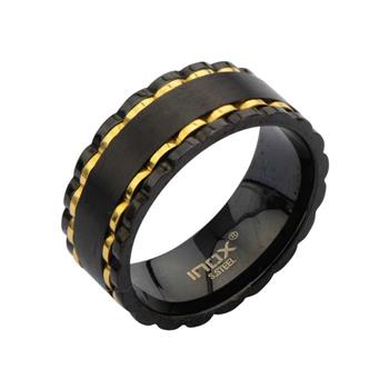  Alternate IP Black And Gold Spinner Ring