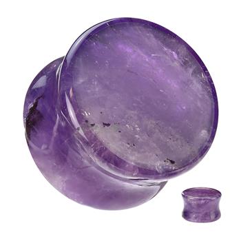  Amethyst Stone Double Flare Plug