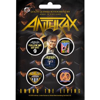 Anthrax Among The Living Button Pin Set