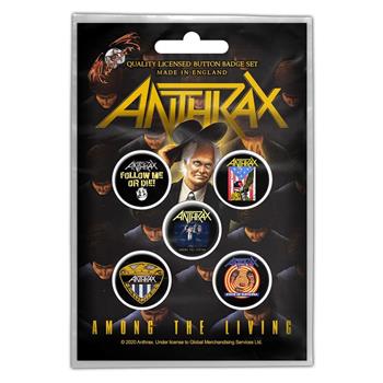 Anthrax Among The Living Button Pin Set