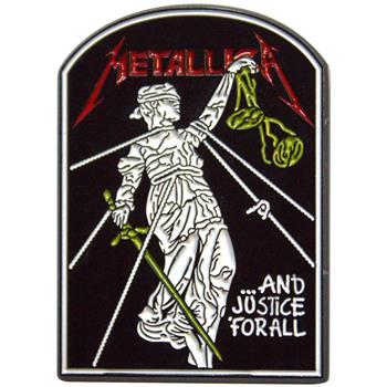 Metallica And Justice For All Tombstone Metal Pin