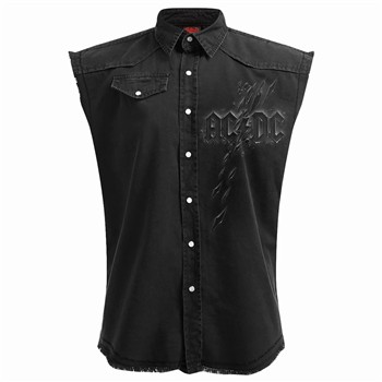 AC/DC Back in Black Torn Sleeveless Vest