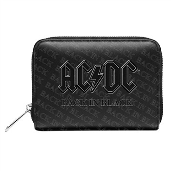 AC/DC Back In Black Women's Bi-Fold Zipped Wallet