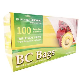  BC Bags (100) Large Ziplock Bags