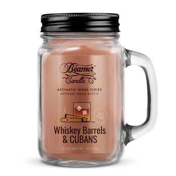  Beamer Candle 12oz - Whiskey Barrels & CUBANS