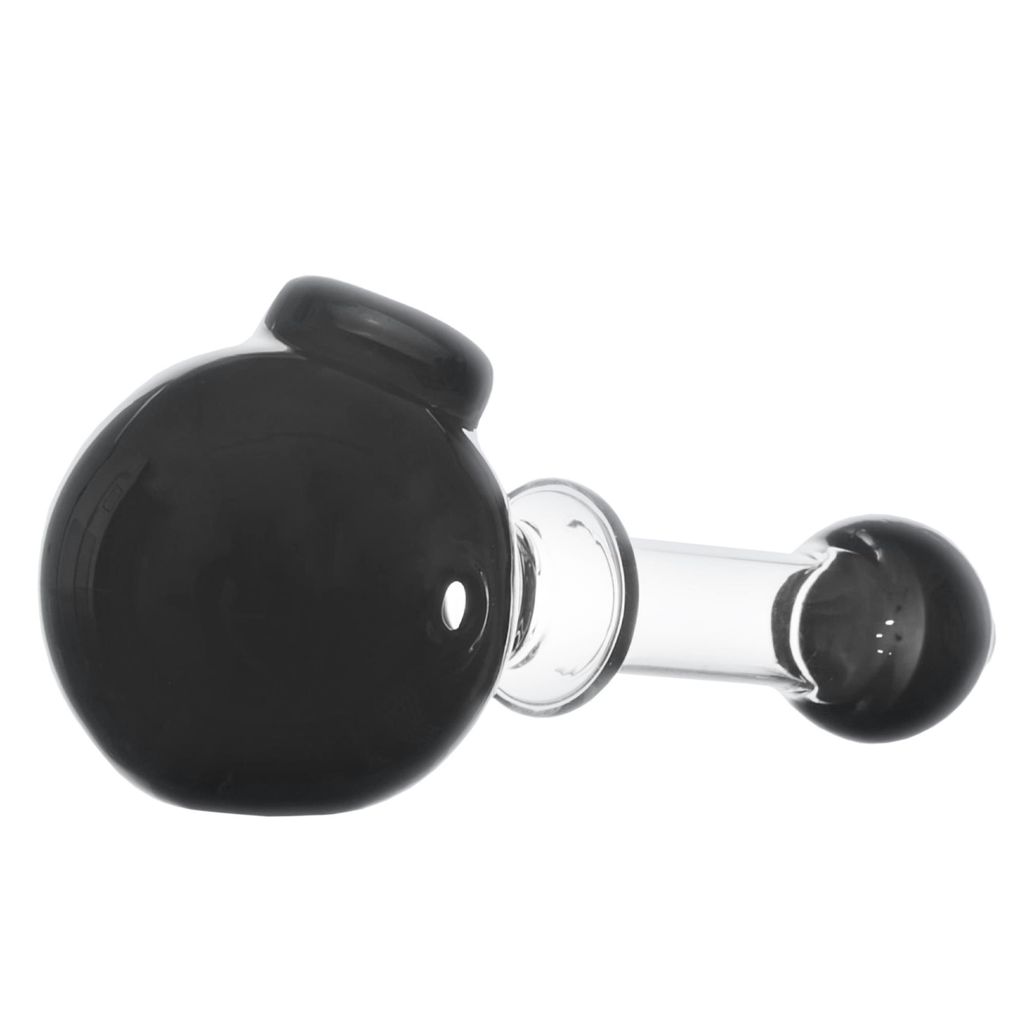 BLACK AND WHITE GLASS PIPE