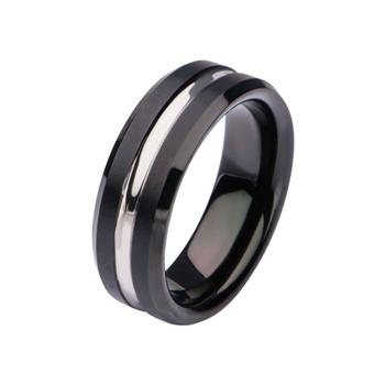  Black IP & Steel Nero Ring