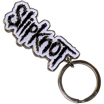 Slipknot Black Logo White Border Keychain