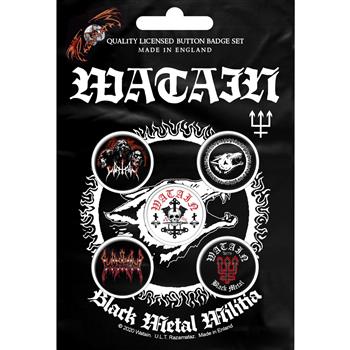 Watain Black Metal Militia Button Pin Set