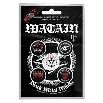 Watain Black Metal Militia Button Pin Set
