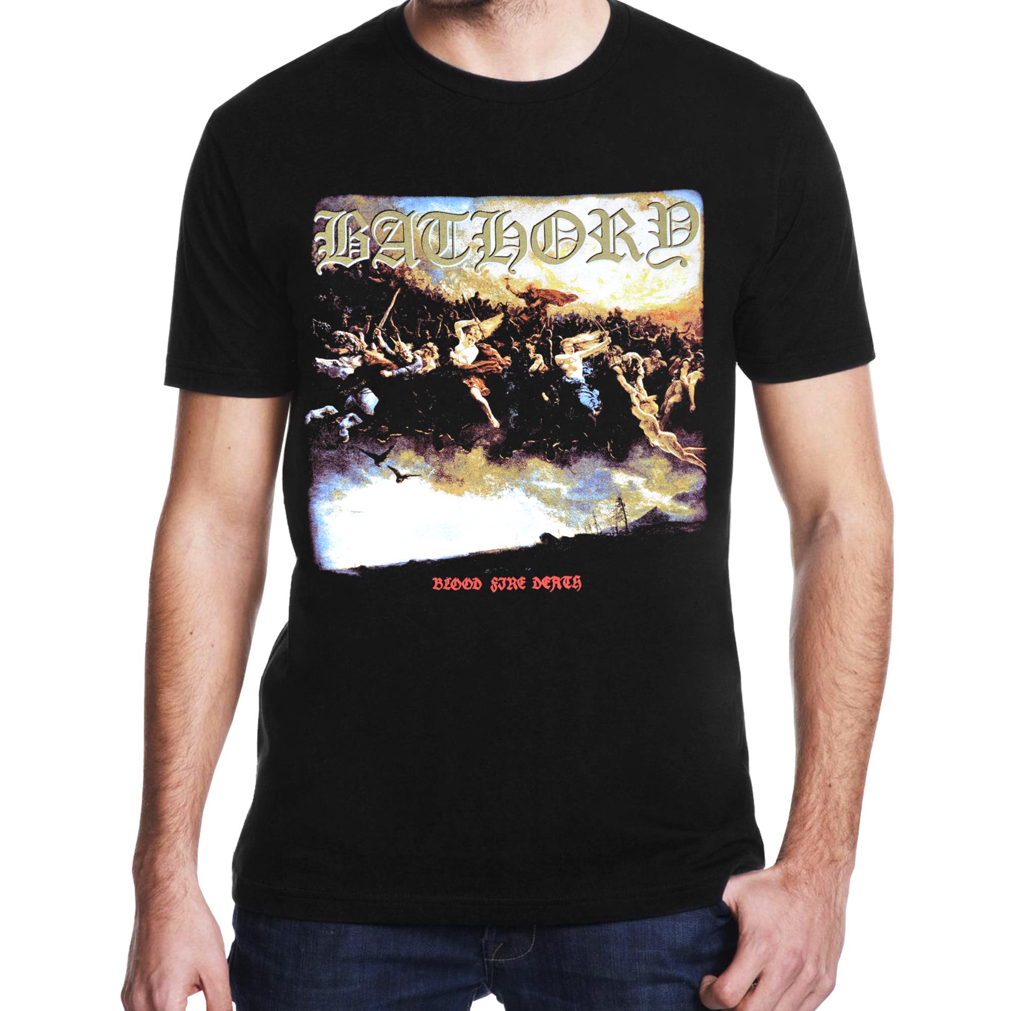 Bathory Blood Fire Death T-Shirt Men | Loudtrax