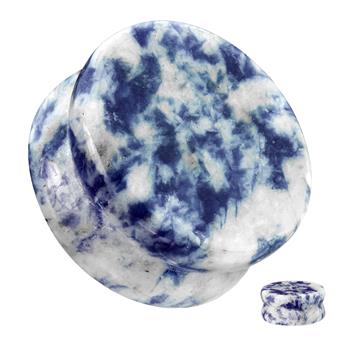  Blue Spot Semi Precious Stone Solid Saddle Fit Plug
