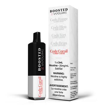  BOOSTED INFUSED BAR DISPOSABLE VAPE - CODE CORAL